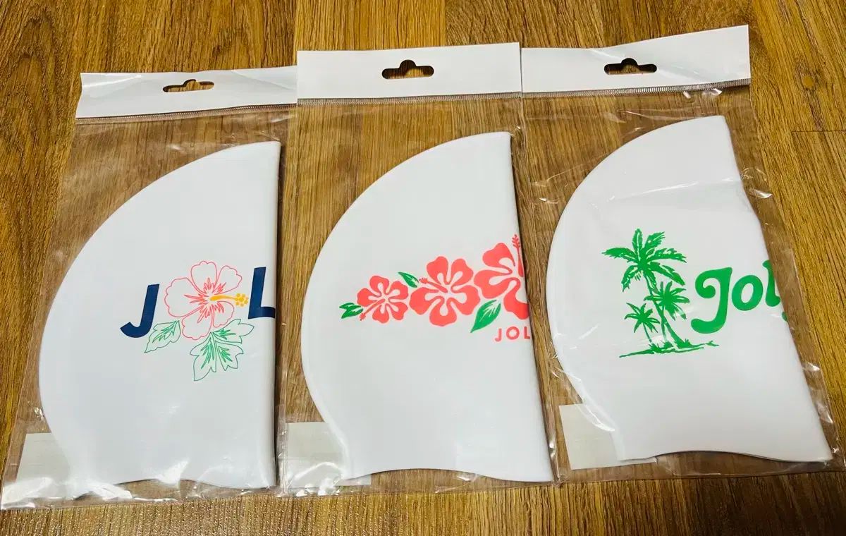 JOLYN スイミングキャップ ハイビスカス アロハ 熱帯 3 終日バッチ