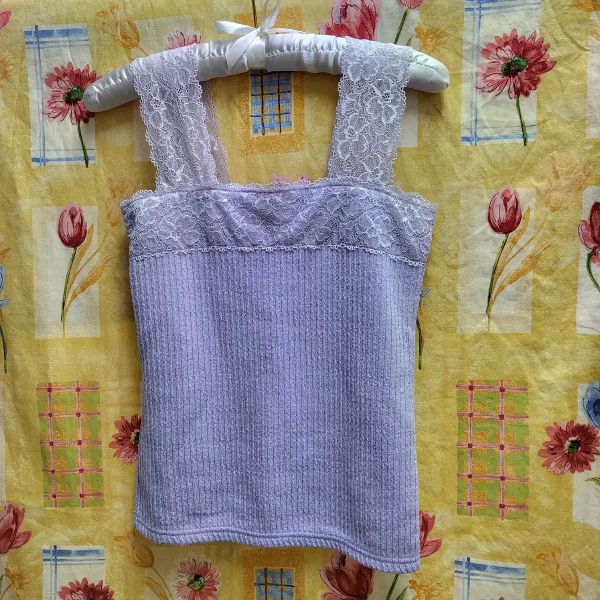 レース ノースリーブ ニット