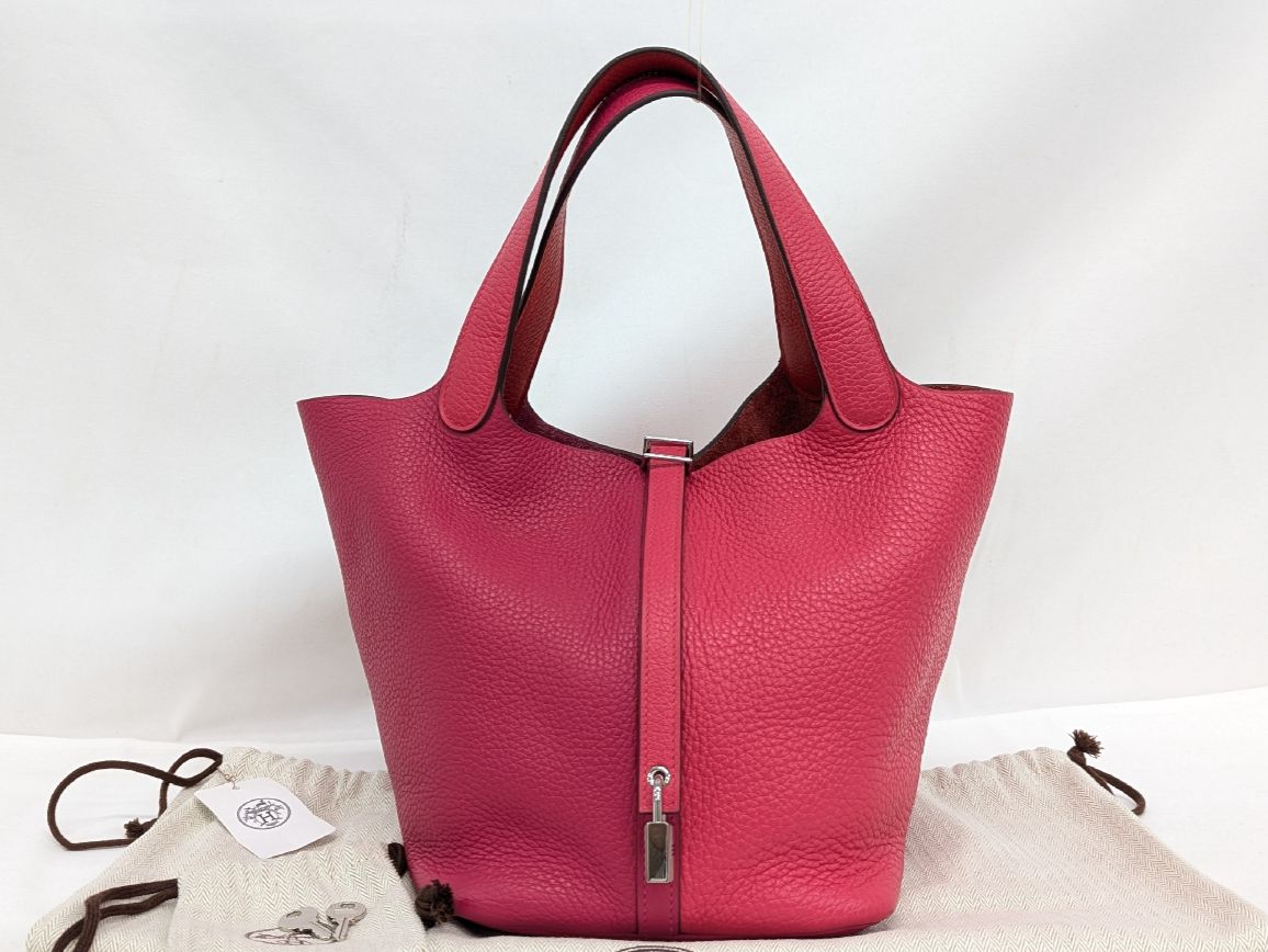 17 エルメス HERMES ピコタンロック MM トリヨンクレマンス Y刻印 シルバー金具 バイ ハンドバッグ