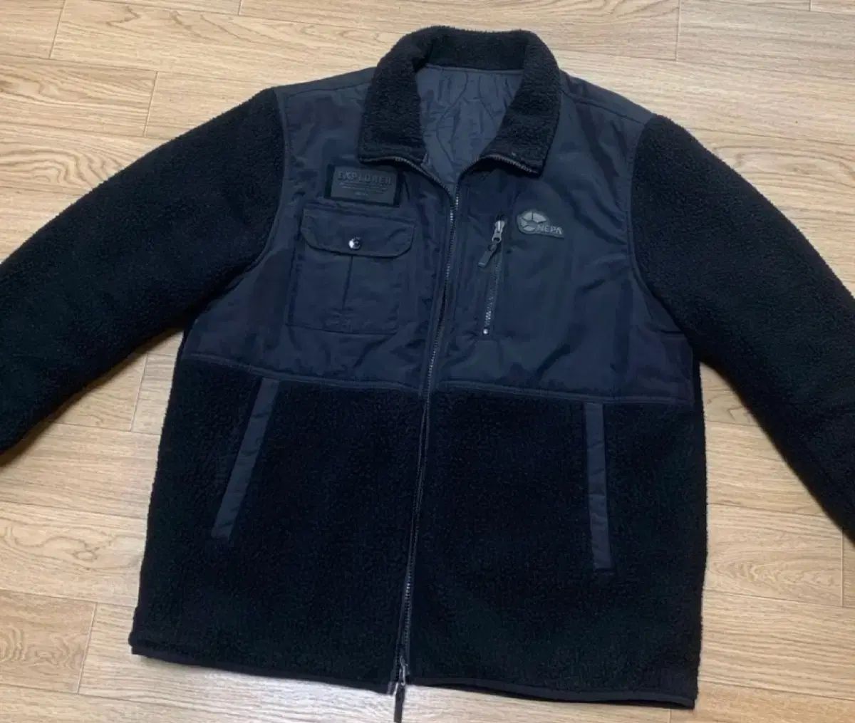 NEPA 黒色 リバーシブル フリース アウター
