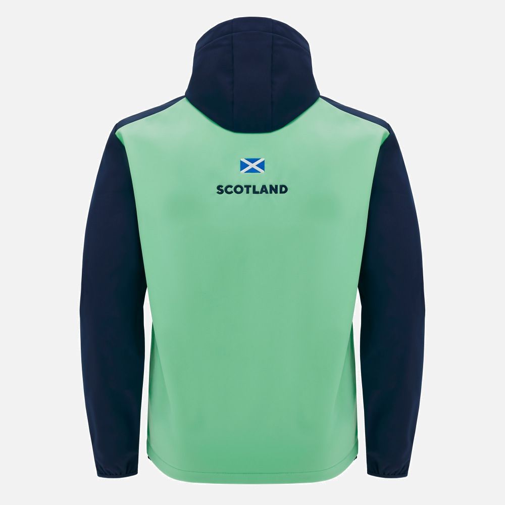 マクロン S ラグビー スコットランド代表 2025 ソフトシェル ジャケット 紺 ネイビー 緑 グリーン モデル 日本未発売