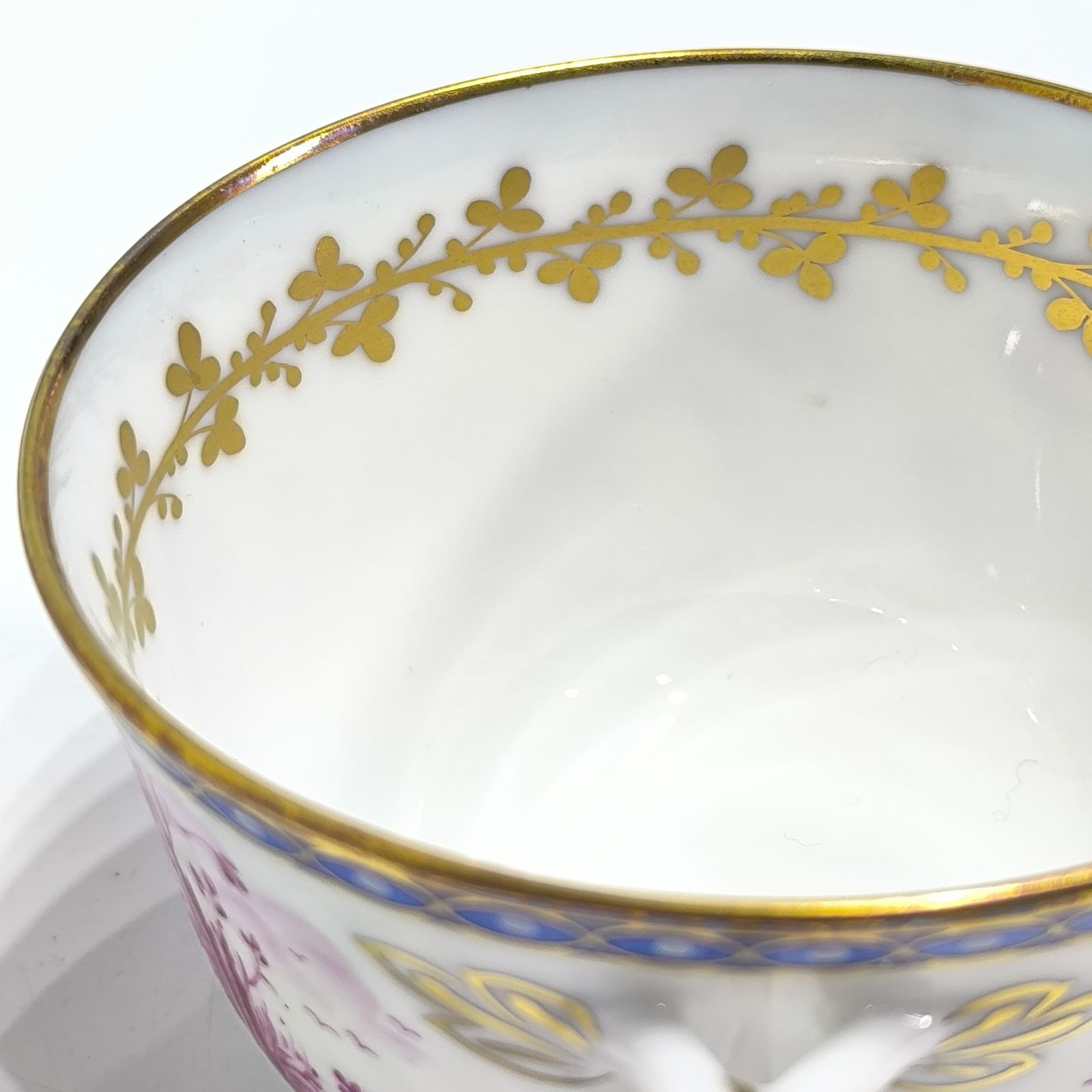  リチャードジノリ ティーカップ＆ソーサー ポルポラ 6客セット 手描き Ginori 1735 Paesaggio Porpora シンクマット 包丁スタンド カップ ソーサー コーヒー ティーカップ