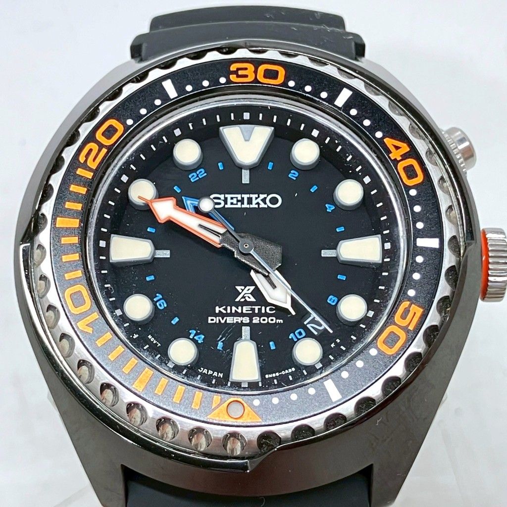 01 w 5540 セイコー SEIKO クォーツ腕時計 5 m 85 0 ab ダイバーズウィッチ アナログ BLK ラバー ケース 取扱説明書付き 腕時計 品