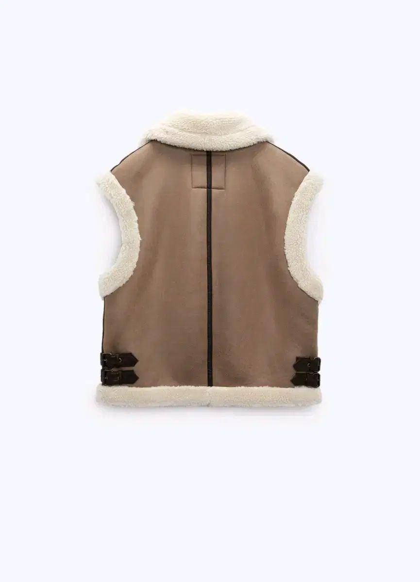  ZARA ザラ フェイク シアリング コンビ ベスト - M ベスト ジレ ベスト ジレ ビスチェ