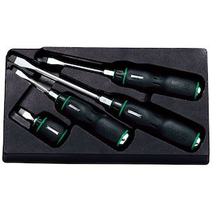 WJ1103 樹脂柄マイナスドライバセット 4本組 NTD1M04