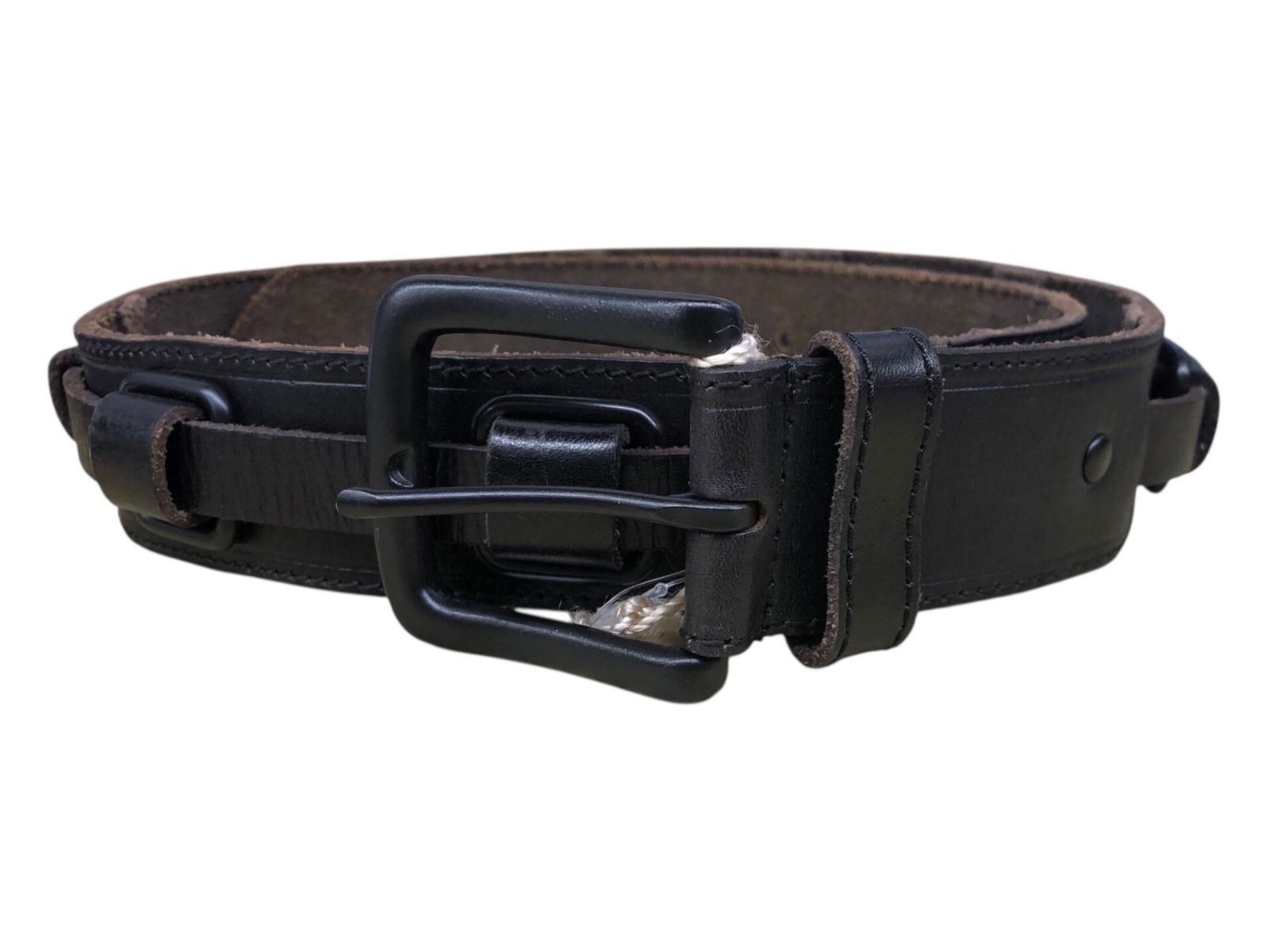 DIESEL ブラックレザーベルト サイズ90/36 新品未使用　本物 新品】DIESEL ディーゼル ロゴレザーベルト ブラック 90 ユニ