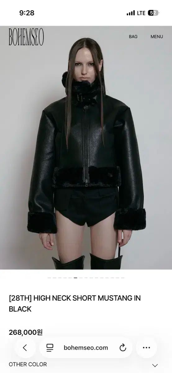 BOHEMSEO ボヘミアンソウル ムートン 24fw ボヘミアン ハイネック ムートン