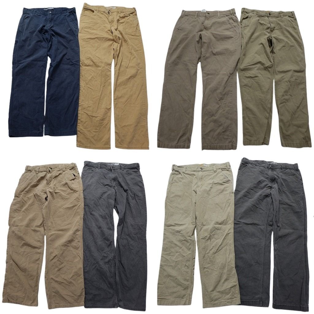 古着卸 まとめ カーハート Carhartt ダック ペインター パンツ 8枚セット メンズ 36 スケールポケット ノープリーツ 古着 NB9756