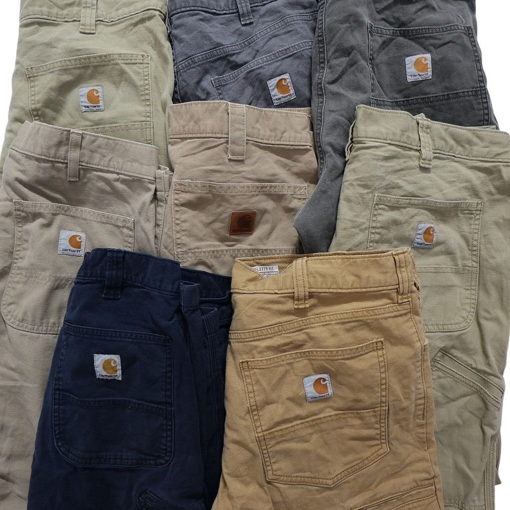  古着卸 まとめ カーハート Carhartt ダック ペインター パンツ セット メンズ 36 スケールポケット ノープリーツ 古着 NB 9756 その他 メンズ