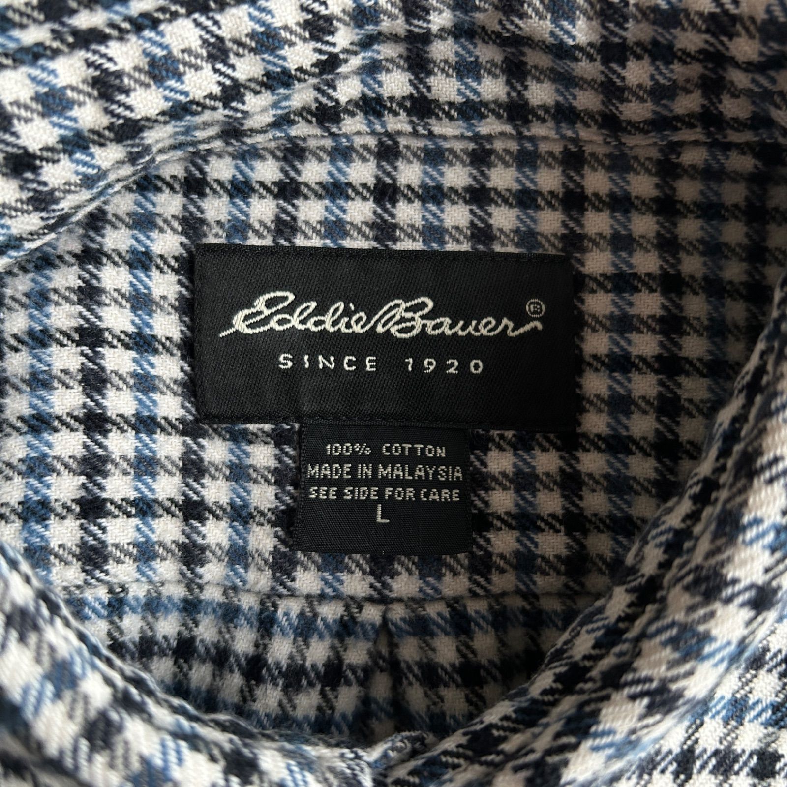 00s Eddie Bauer チェックシャツ 長袖シャツ ブラック×グレー Eddie Bauer シャツ タイドゥランズ 長袖シャツ メンズ : ZOZOTOWN