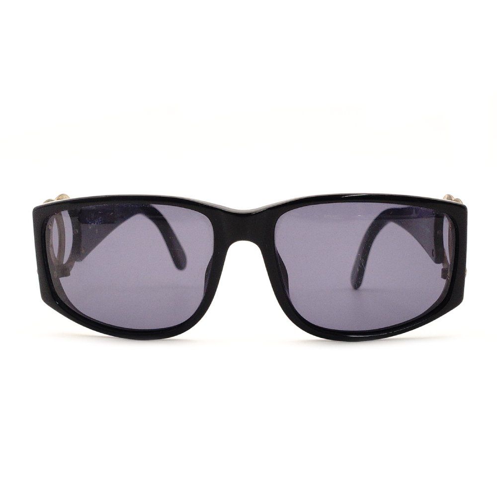 シャネル CHANEL ココマーク サングラス ブラック 度なし 02461 94305 CCロゴ ゴールド金具 7-10-331