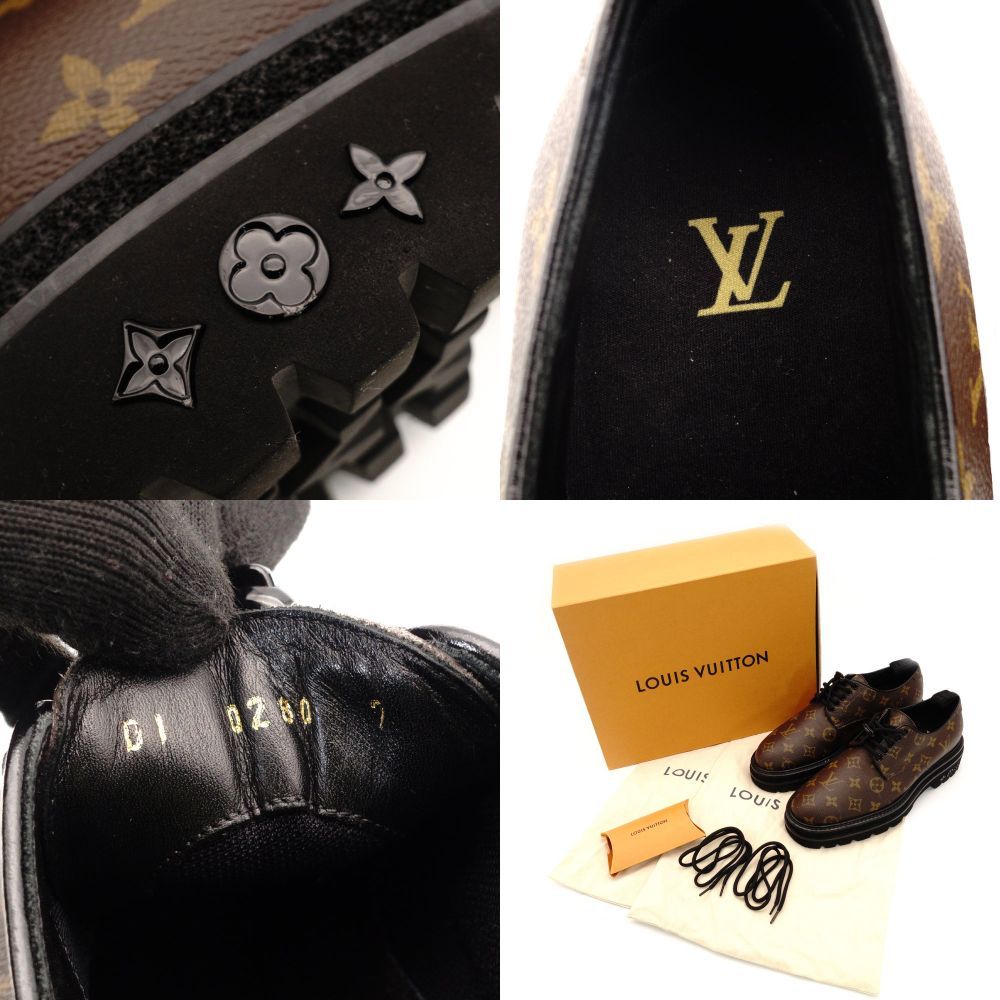 ルイヴィトン LOUIS VUITTON ブラックアイスライン ダービー シューズ