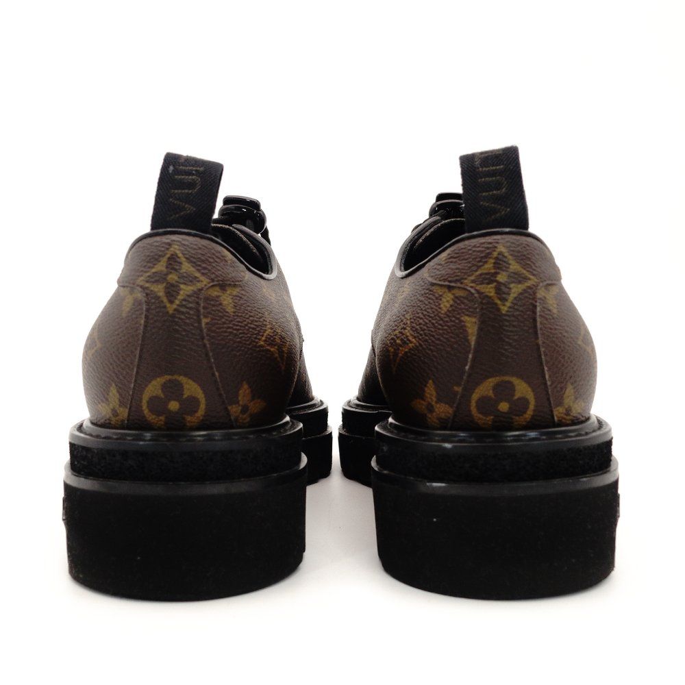 ルイヴィトン LOUIS VUITTON ブラックアイスライン ダービー シューズ メンズ モノグラム キャンバス 2021年 サイズ 7 き 10 846 その他 靴