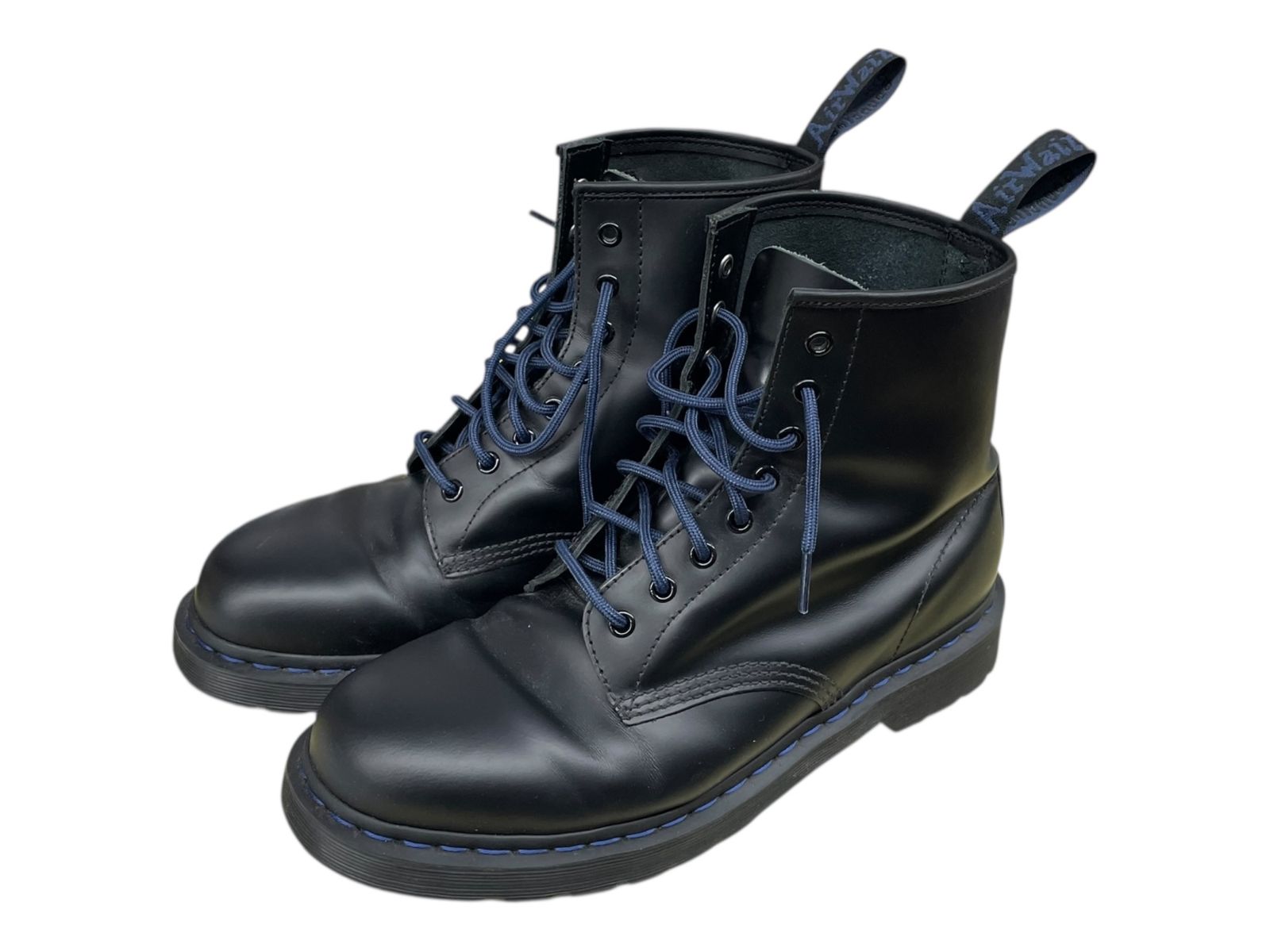 Dr.Martens ドクターマーチン 日本 ネイビーステッチ レザー ブーツ ８ホール 1460 US11 29.0cm ブラック メンズ 025