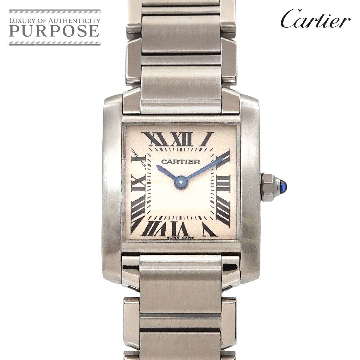 カルティエ Cartier タンクフランセーズSM W51008Q3 レディース 腕時計 アイボリー クォーツ ウォッチ Tank Francaise 90293612