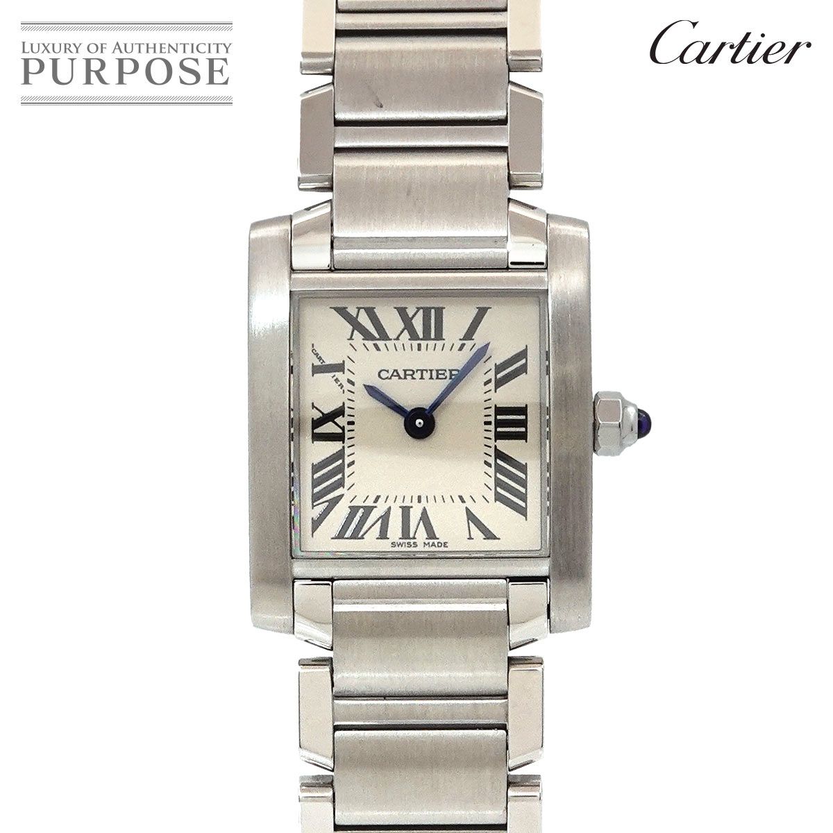 カルティエ Cartier タンクフランセーズSM W51008Q3 レディース 腕時計 アイボリー クォーツ ウォッチ Tank Francaise 90295521