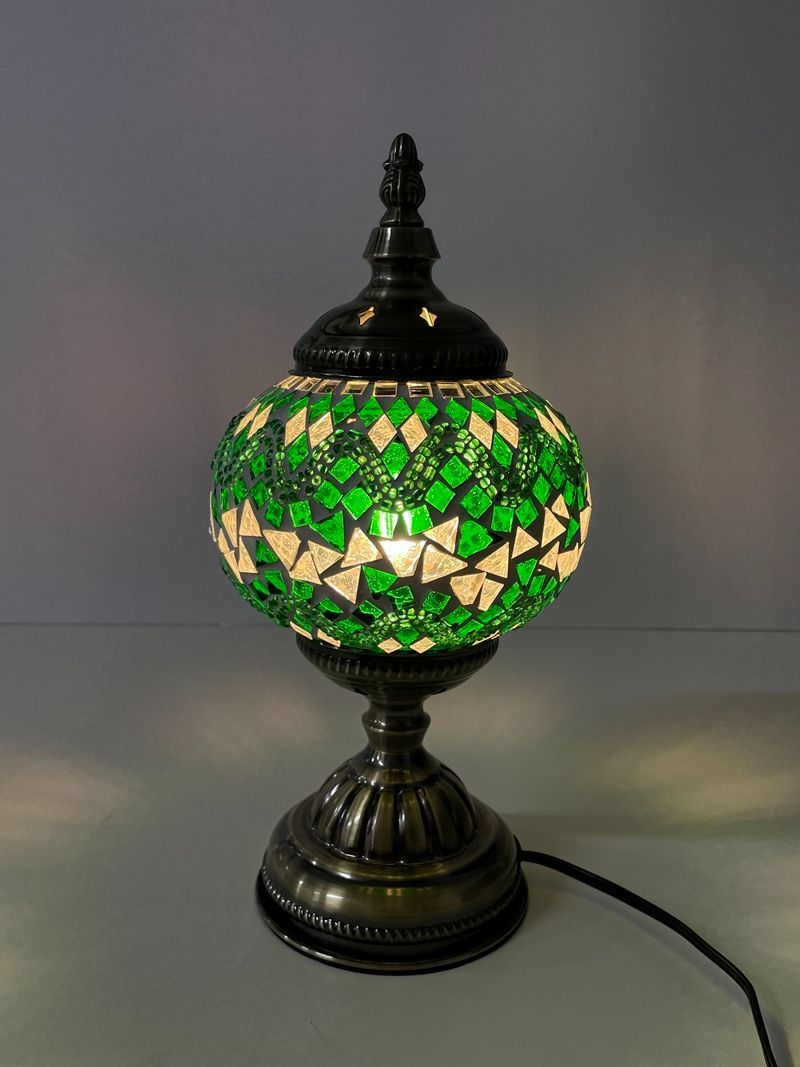 モザイクガラス テーブルランプ LEDライト ガラス 卓上 照明器具 ジョルダンモザイク グリーン 間接照明 インテリア 飾り