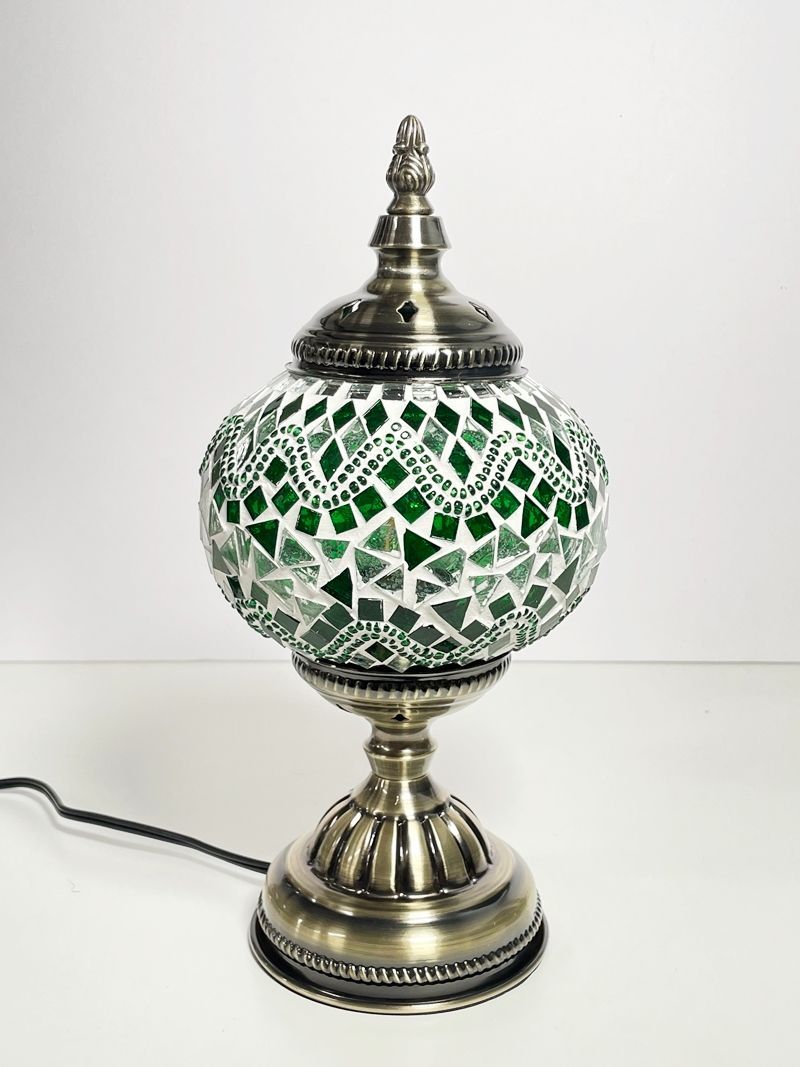 モザイクガラス テーブルランプ LEDライト ガラス 卓上 照明器具 ジョルダンモザイク グリーン 間接照明 インテリア 飾り NEXPOTALLINN_EU