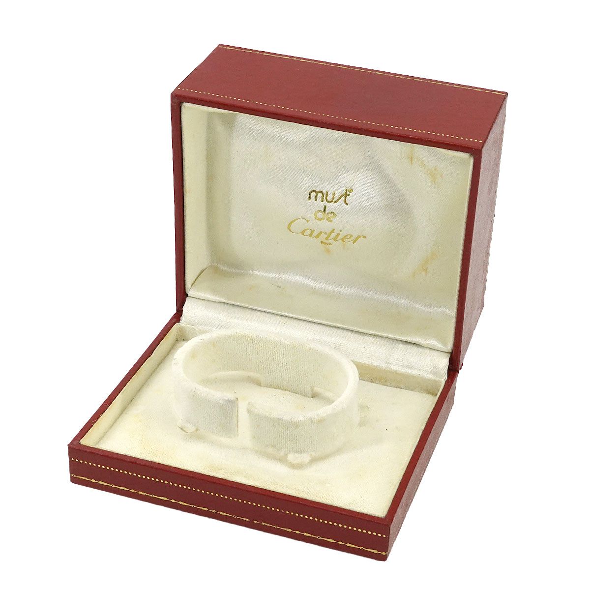 カルティエ Cartier マストタンクSM ヴェルメイユ W1006354 ヴィンテージ レディース 腕時計 ホワイト SV925 クォーツ Must Tank 90300523