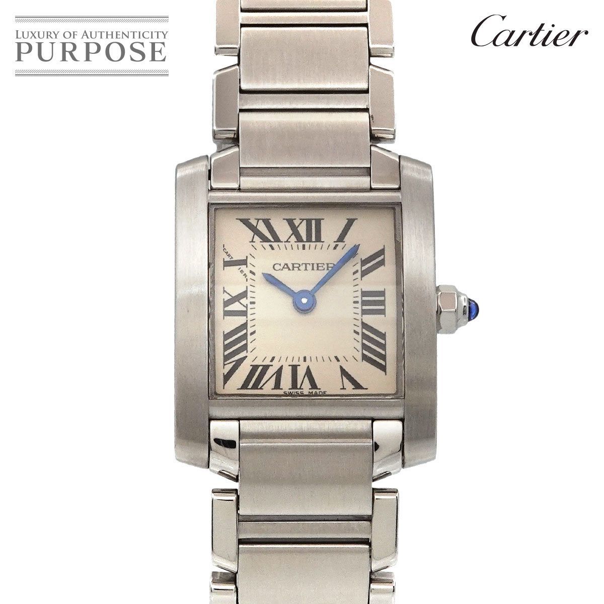 カルティエ Cartier タンクフランセーズSM W51008Q3 レディース 腕時計 アイボリー クォーツ ウォッチ Tank Francaise 90300524