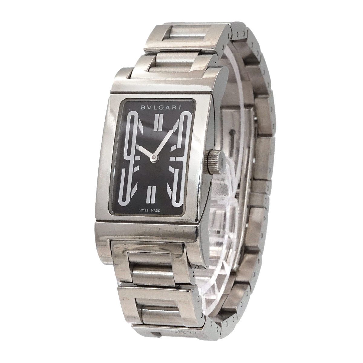 ブルガリ BVLGARI レッタンゴロ RT39S レディース 腕時計 ブラック クォーツ ウォッチ Rettangoro 90301359