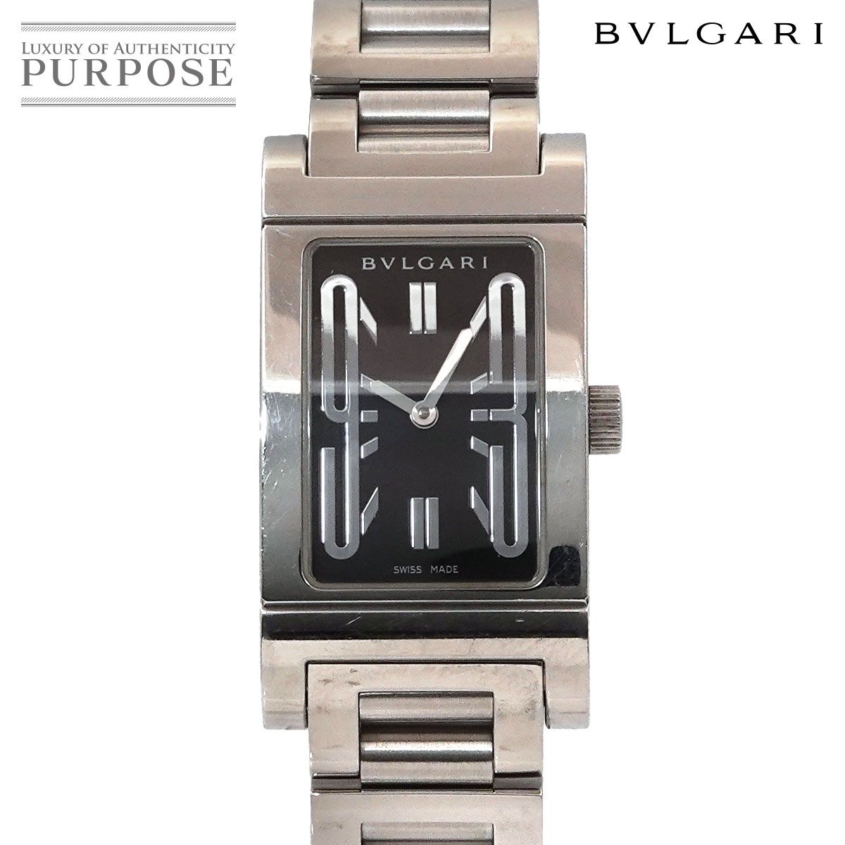 ブルガリ BVLGARI レッタンゴロ RT39S レディース 腕時計 ブラック クォーツ ウォッチ Rettangoro 90301359