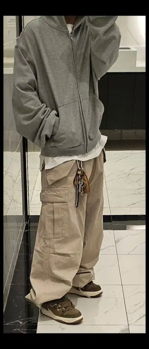 アンタイトル アイディール m-65カーゴパンツ ベージュ