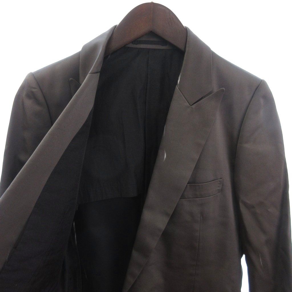 アタッチメント ATTACHMENT スーツ セットアップ テーラードジャケット シングル 1B パンツ スラックス ボタンフライ シルク混 グレー 2 KANDAIZUMI_COM