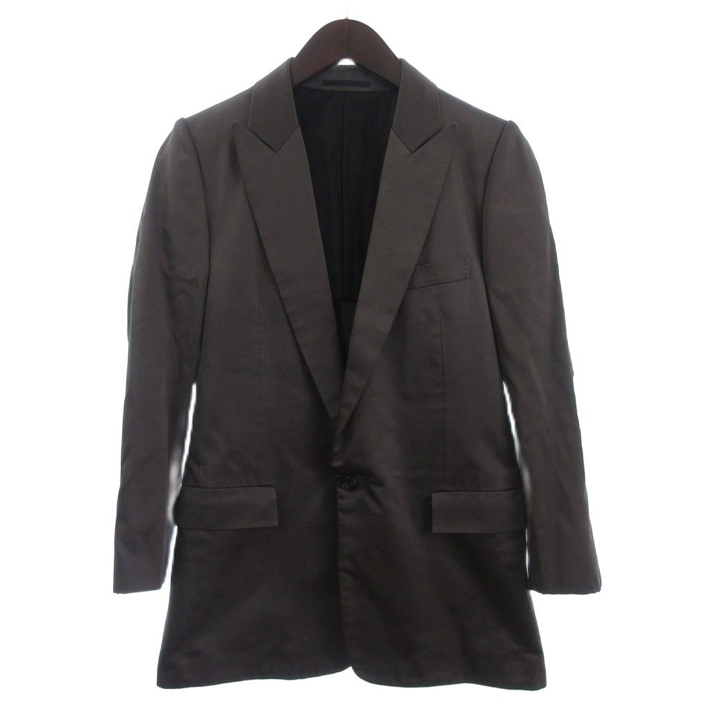 アタッチメント ATTACHMENT スーツ セットアップ テーラードジャケット シングル 1B パンツ スラックス ボタンフライ シルク混 グレー 2