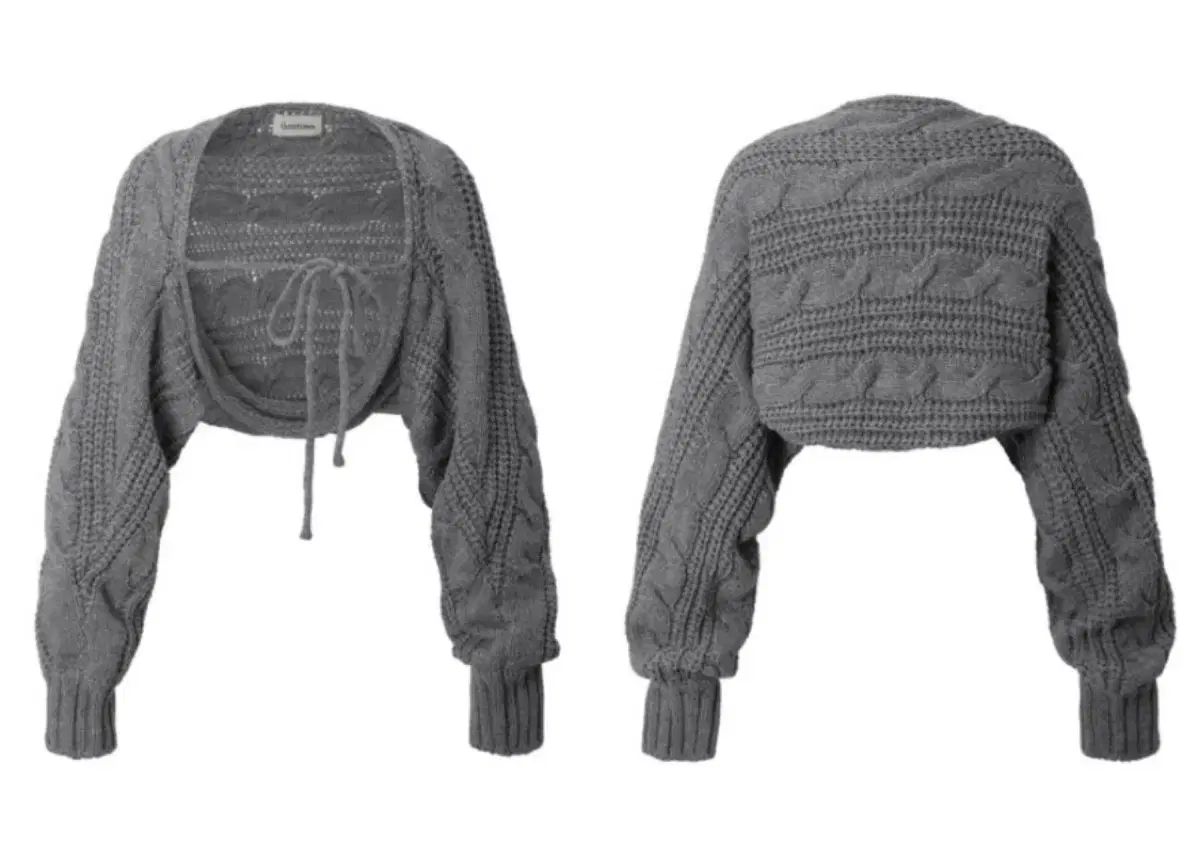 スリータイムズ threetimes cable baggy bolero グレー