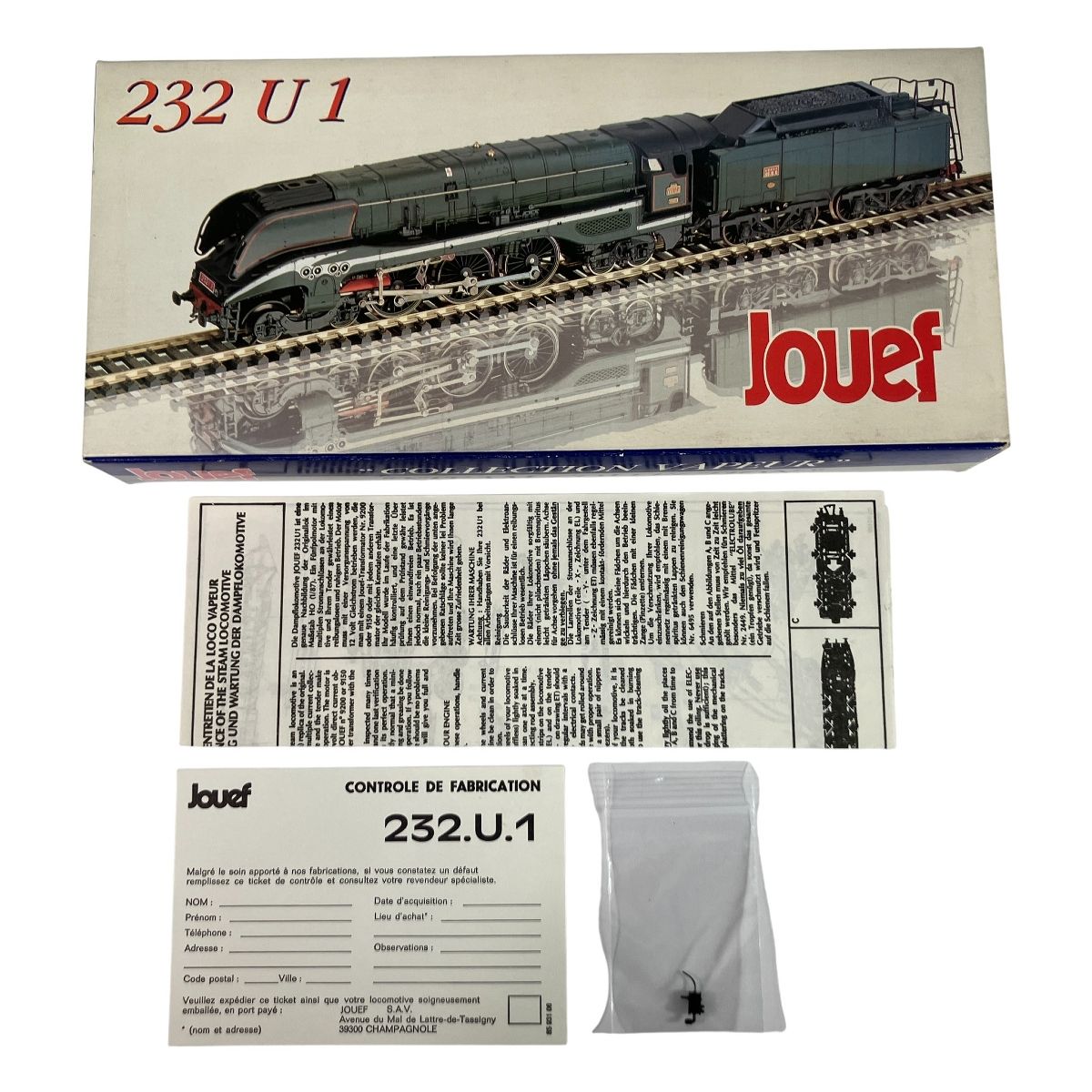 JOUEF 824900 フランス国鉄 SNCF 232.U.1 4-6-4 蒸気機関車 HOゲージ 鉄道模型 N10518312