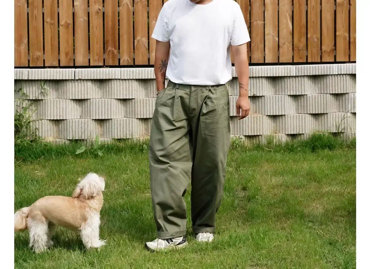 Free ハンターラサック オーバーサイズ カーキ ズボン