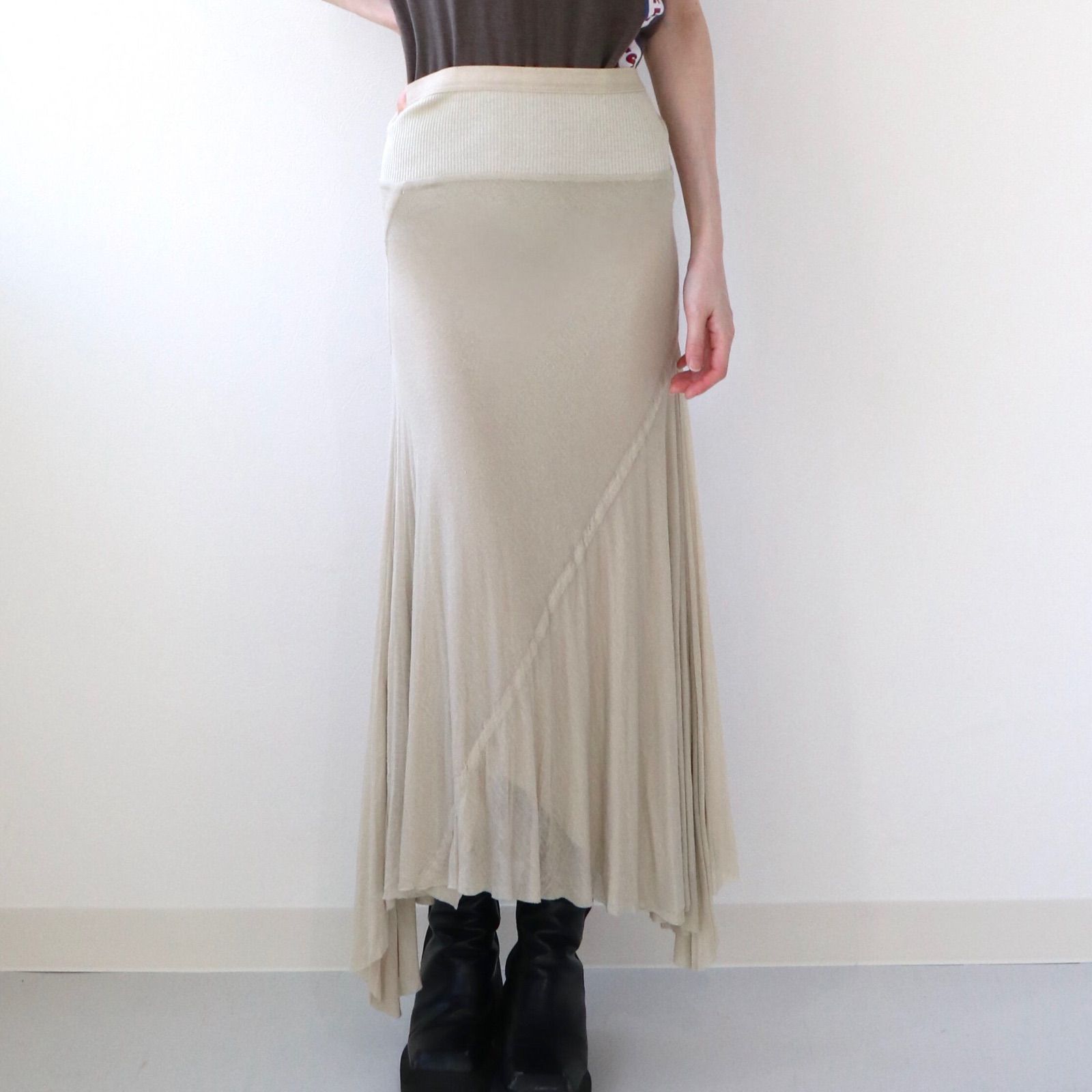 Rick Owens スカート ワンピース オフホワイト リックオウエンス