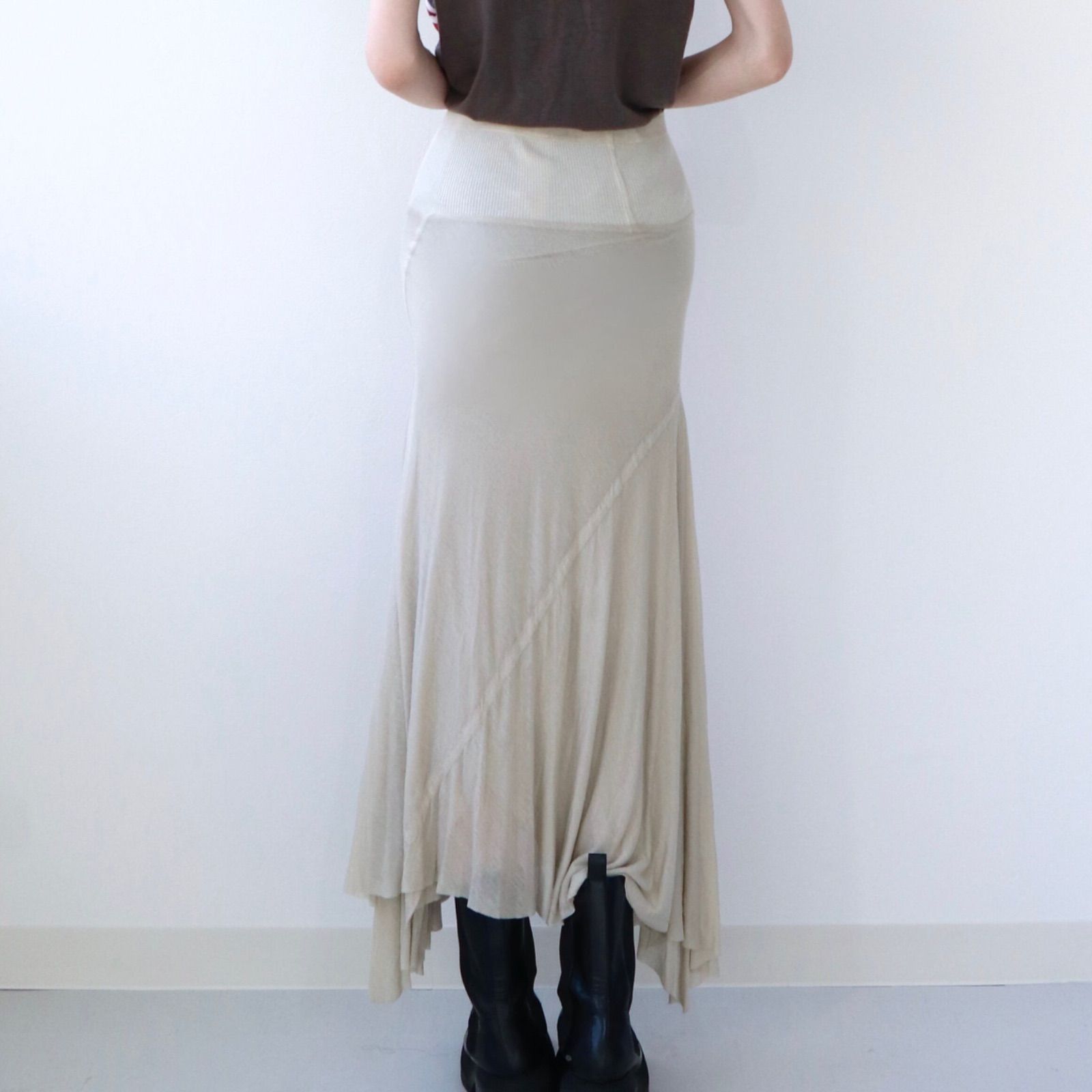 Rick Owens スカート ワンピース オフホワイト リックオウエンス