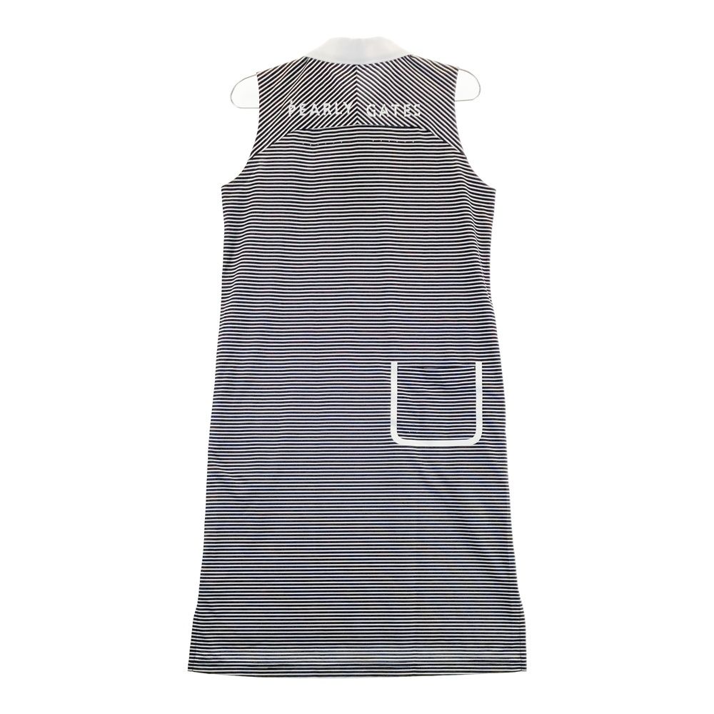 サイズ 0 PGG PEARLY GATES パーリーゲイツ ノースリーブワンピース ボーダー柄 ブラック系 240101542001 ゴルフウェア レディース ストスト