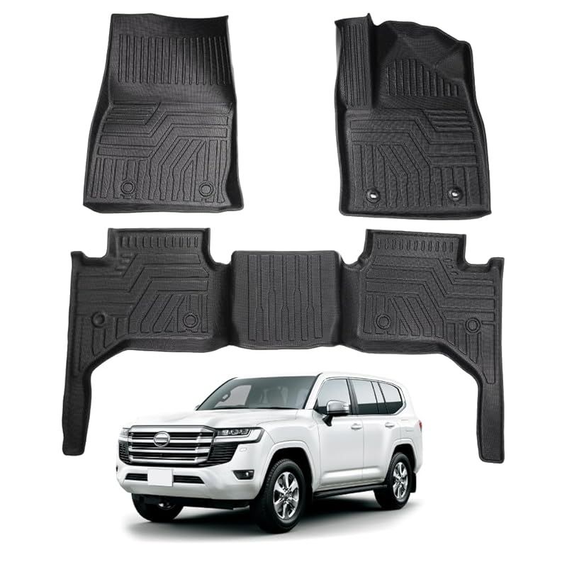 自動車整備士監修 クラフトワークス ランドクルーザー 300系 フロアマット 車 防水 丸洗い ピッタリフィット 3D マット 車種 1 2列目 内装 CRAFT WORKS 300系 VJA300W ガソリン 1