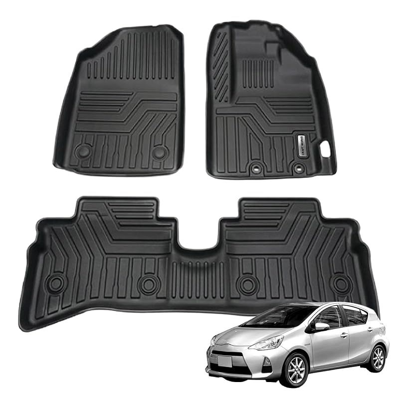 自動車整備士監修 クラフトワークス アクアNHP系 フロアマット 車 防水 丸洗い ピッタリフィット 3D マット 車種 1 2列目 内装 CRAFT WORKS NHP10 CVT FF 0