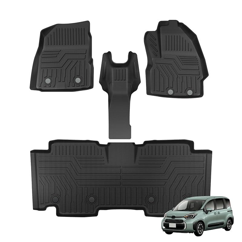 自動車整備士監修 クラフトワークス シエンタ フロアマット 5人乗り 10系15系 車 防水 丸洗い ピッタリフィット 3D マット 車種 1 2列目 内装 CRAFT WORKS SIENTA MXPC10G 1