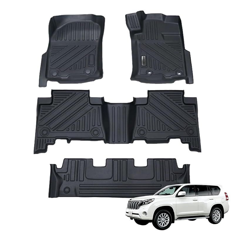 自動車整備士監修 CRAFT WORKS クラフトワークス プラド フロアマット 150系 150 後期 防水 防汚 汚れ ランドクルーザー 防止 3D フロア マット 7人乗り ラゲッジマット パーツ カスタム ラン 1