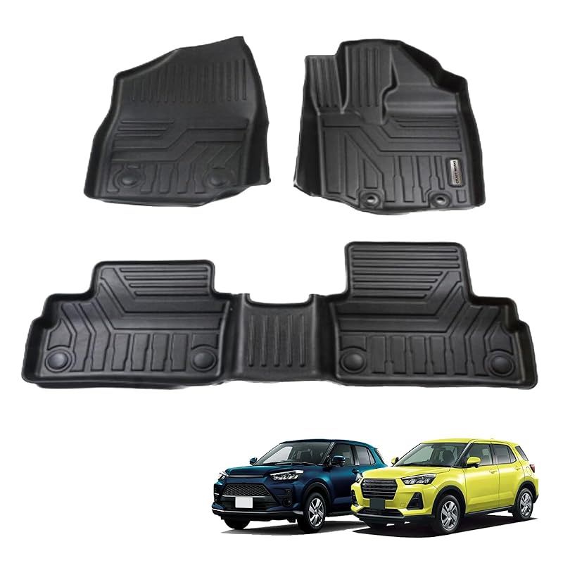 自動車整備士監修 クラフトワークス ライズ ロッキー フロアマット フロア マット ラゲッジマット 車 防水 丸洗い ピッタリフィット 3D マット 車種 内装 CRAFT WORKS 1