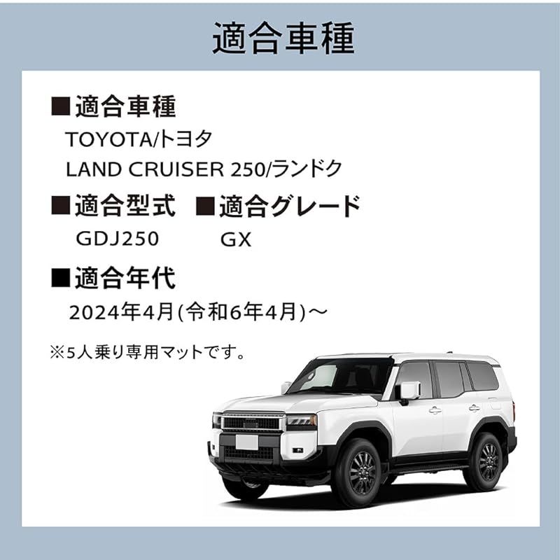 自動車整備士監修 クラフトワークス ランクル250 ラゲッジマット 5人乗り 車 防水 丸洗い ピッタリフィット 3 D マット 車種 内装 CRAFT WORKS ラゲッジ GDJ 250 TRJ W 1