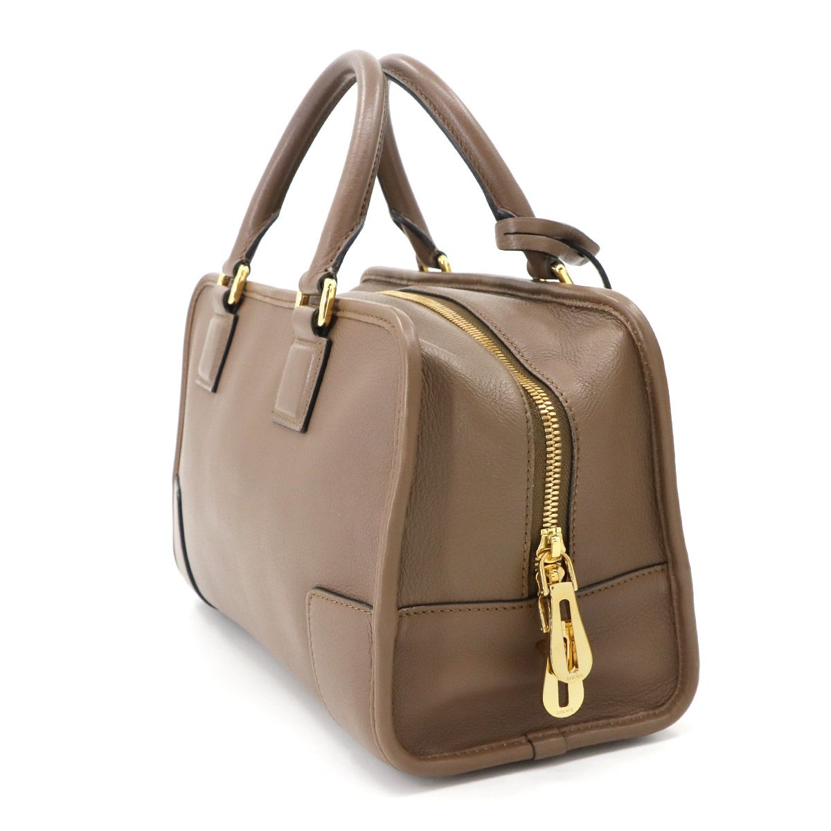美品 ロエベ LOEWE アマソナ 28 ハンド バッグ レザー ブラウン 352.79