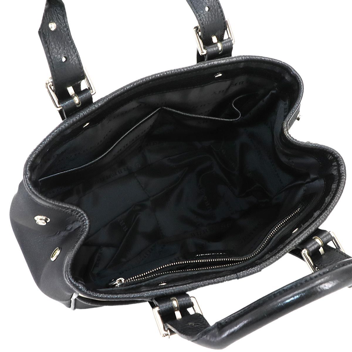 新品同様 バーバリー BURBERRY ノバチェック ハンド バッグ キャンバス