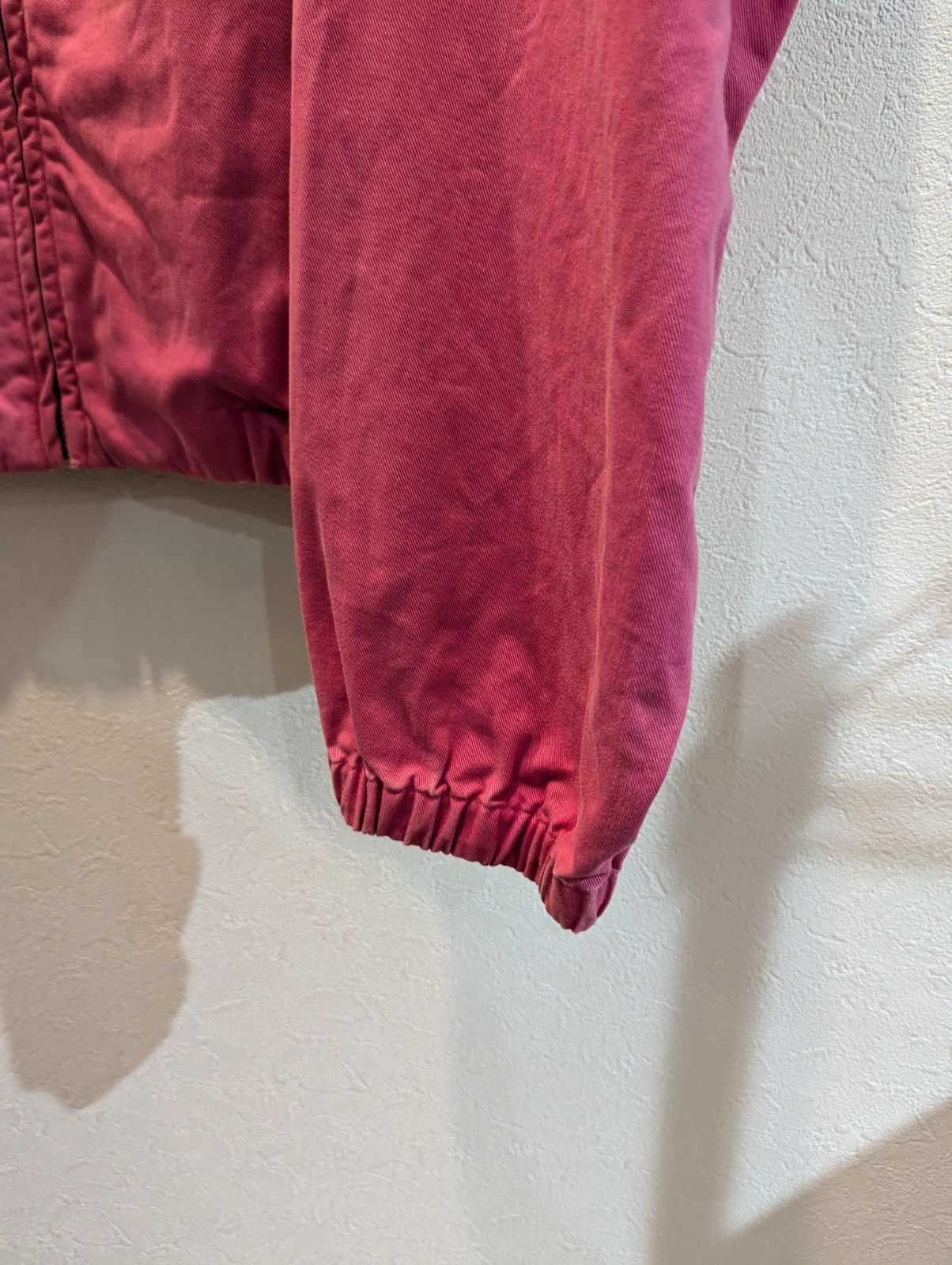 80 s Polo by Ralph Lauren ポロバイラルフローレン スイングトップ ハリントンジャケット ピンク コットン Lサイズ ポニー刺繍 チンストラップ KANDAIZUMI_COM