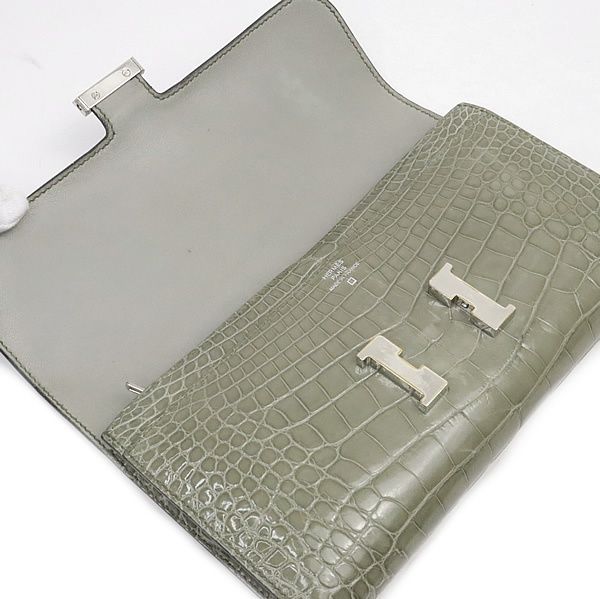 広尾店】エルメス HERMES コンスタンスロング 長財布 アリゲーター  
