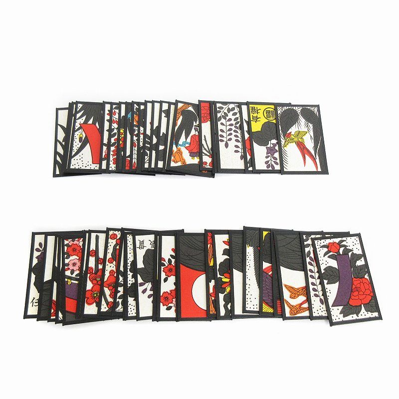 任天堂 Nintendo 花札 カードゲーム 丸福天狗 完品 共箱なし 48枚 黒