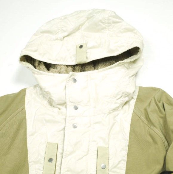 STONE  ストーンアイランド 24AW NYLON PANAMA WITH NEW SILK LIGHT GARMENT DYED ボアフーデッドジャケット 8115Q0819 XL Biscuit STONE ISLAND ストーンアイランド 24AW NYLON PANAMA WITH NEW SILK