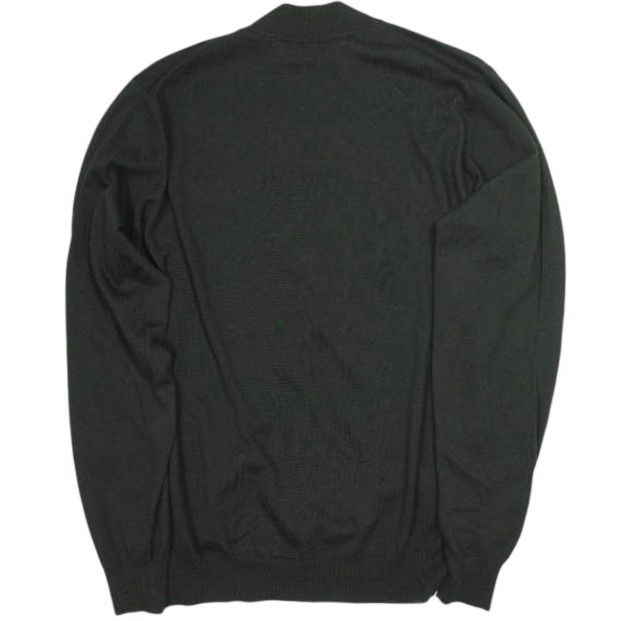 FILIPPO DE LAURENTIIS フィリッポ デ ローレンティス イタリア製 ウールシルクカシミヤ モックネックニットプルオーバー 4210-LU1ML15 50 BLACK セーター ハイゲージ トップス g24019