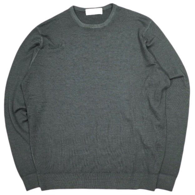 FILIPPO DE フィリッポ デ ローレンティス イタリア製 ハイゲージウールクルーネックニット 3210 GC 1 ML 25 50 チャコールグレー セーター トップス g 24020