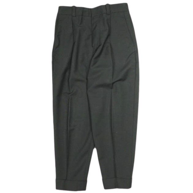Acne Studios アクネストゥディオズ 1P Tapered Fit Trousers モヘアブレンド1タックトラウザーズ FN-MN-TROU000388 44 BLACK パンツ BK0301 ワイド テーパード スラックス ボトムス g23958